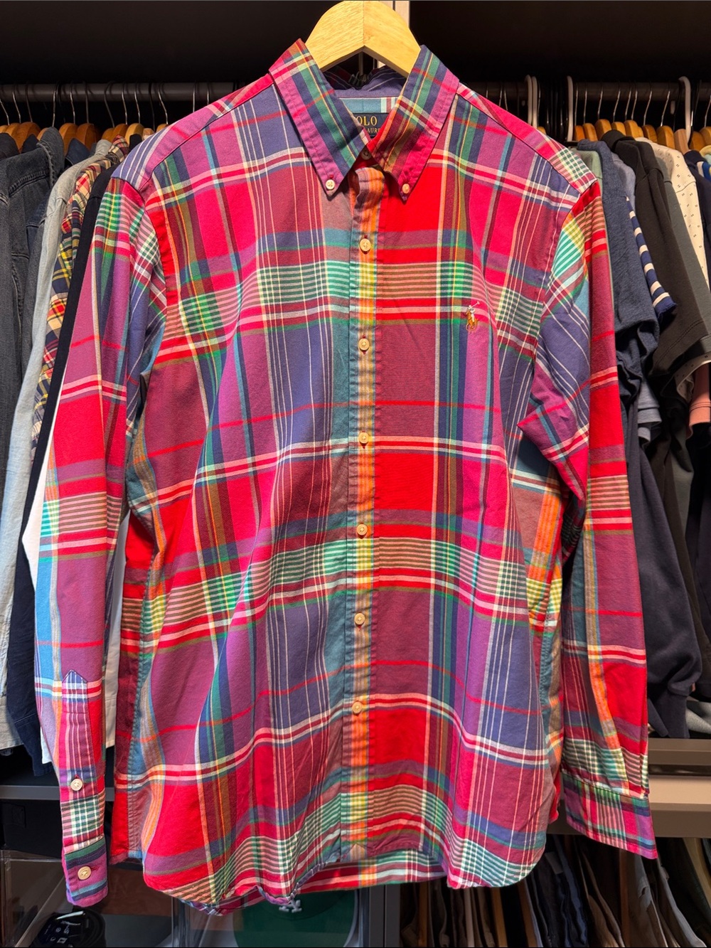 Polo Ralph Lauren Men’s Madras Plaid Button-Down Shirt- Retail $120